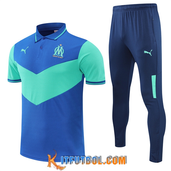 Camiseta Polo Marsella OM Azul 2022/2023