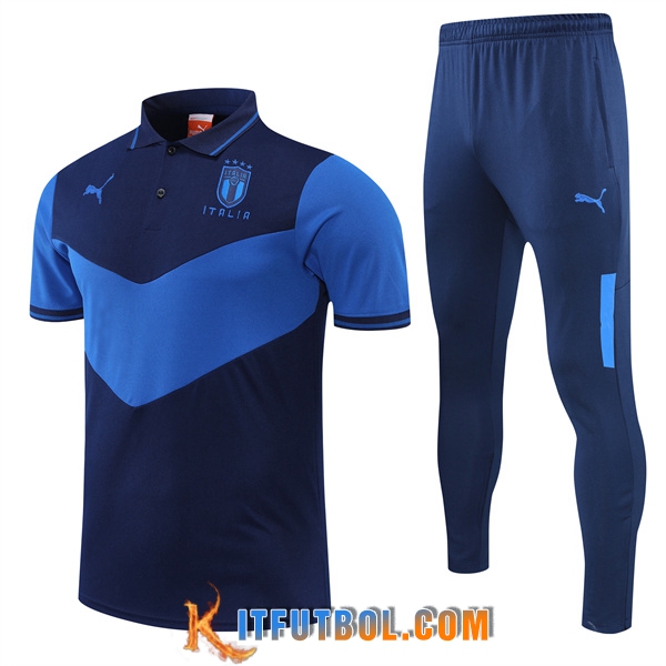 Camiseta Polo Italia Azul marino 2022/2023