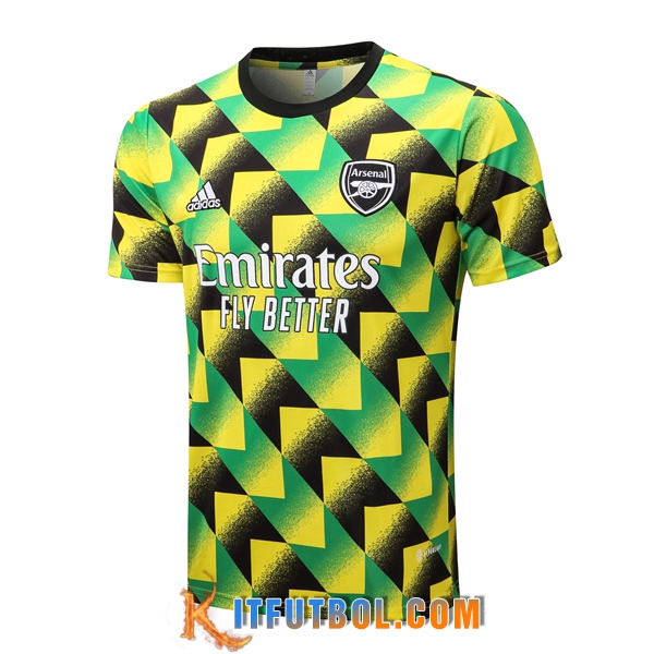 Camiseta Entrenamiento Arsenal Verde/Amarillo 2022/2023