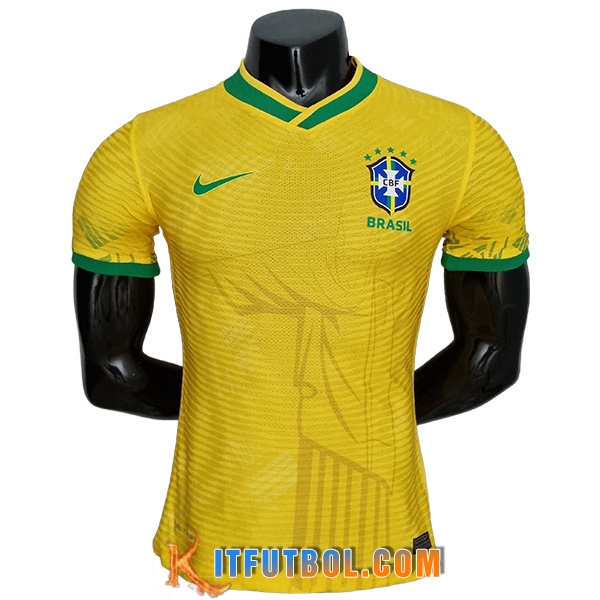 Camiseta Futbol Brasil Player Version Classic Amarillo 2022/2023