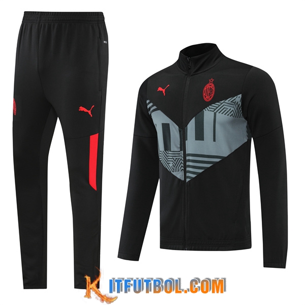 Chandal Equipos De Futbol - Chaqueta AC Milan Negro 2022/2023