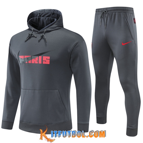 Chaqueta Con Capucha Chandal NK PSG Gris 2022/2023