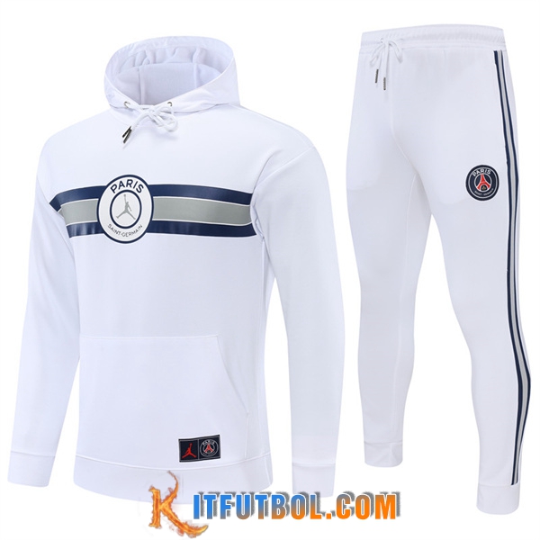 Chaqueta Con Capucha Chandal Jordan PSG Blanco 2022/2023