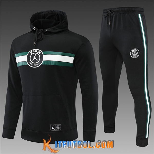 Chaqueta Con Capucha Chandal Jordan PSG Ninos Negro 2022/2023