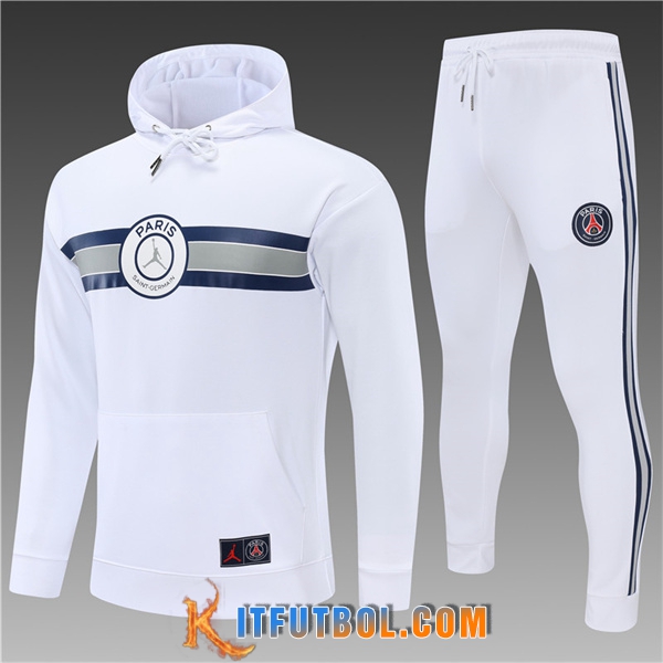 Chaqueta Con Capucha Chandal PSG Ninos Blanco 2022/2023