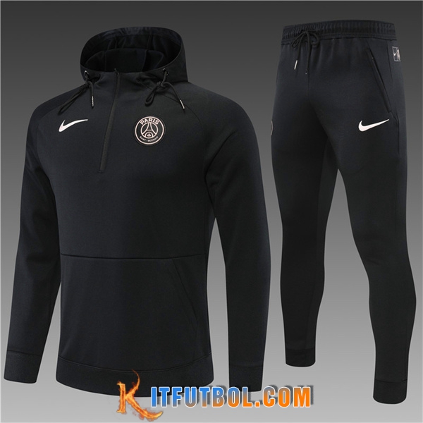 Chaqueta Con Capucha Chandal PSG Ninos Negro 2022/2023