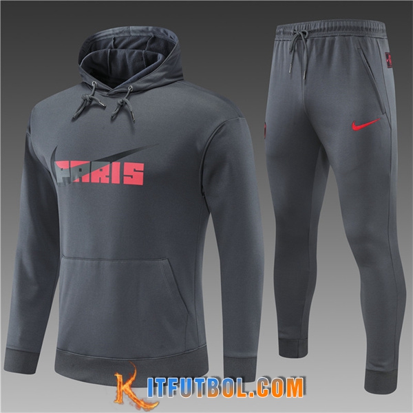 Chaqueta Con Capucha Chandal NK PSG Ninos Gris 2022/2023