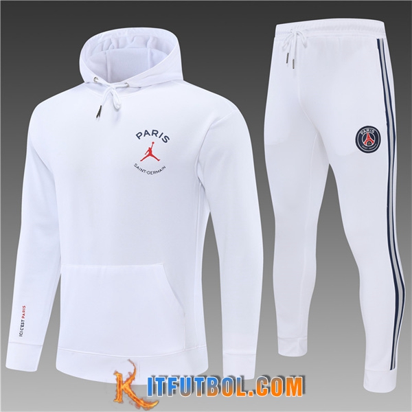 Chaqueta Con Capucha Chandal Jordan PSG Ninos Blanco 2022/2023