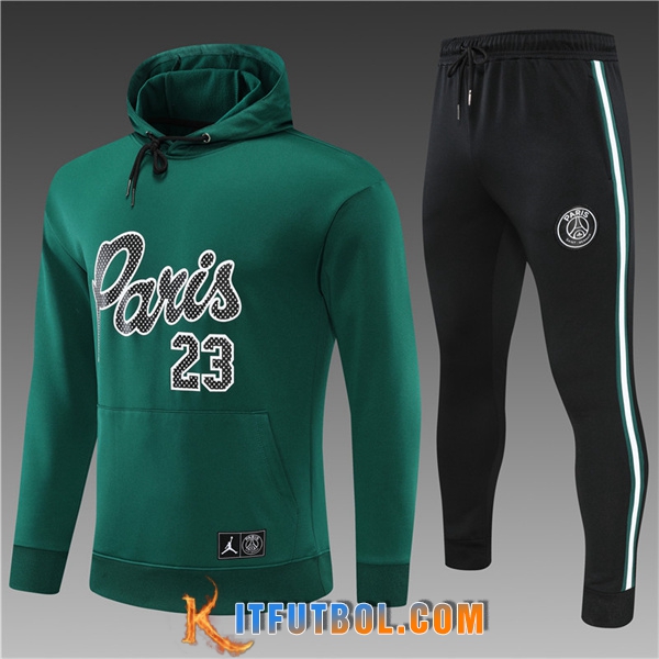 Chaqueta Con Capucha Chandal PSG Ninos Verde 2022/2023