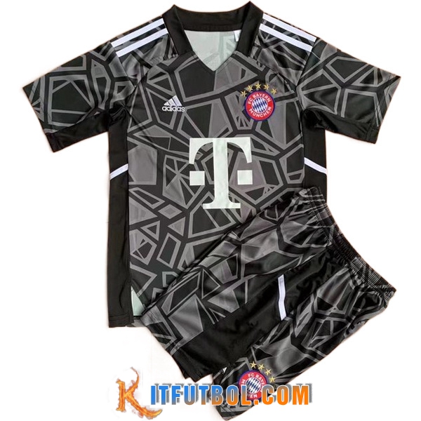 Camisetas De Futbol Bayern Munich Ninos Portero Negro 2022/2023