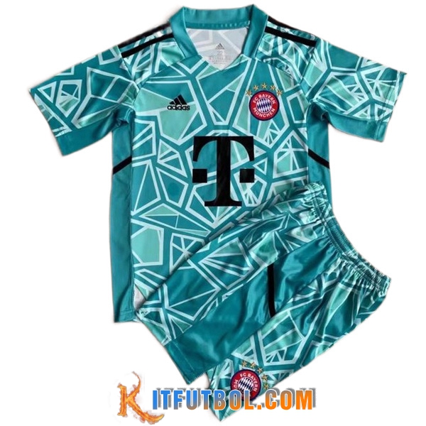 Camisetas De Futbol Bayern Munich Ninos Portero Azul 2022/2023