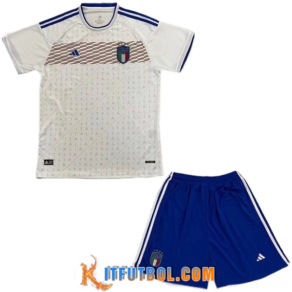 Camisetas De Futbol Italia Ninos Blanco 2022/2023