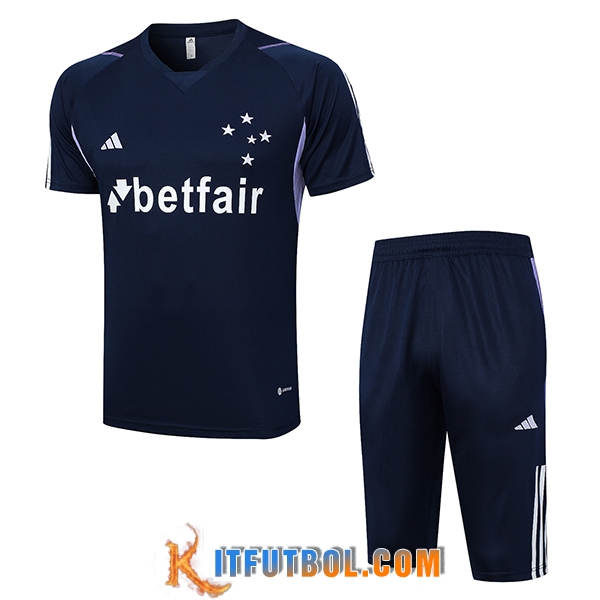 Camiseta Entrenamiento + Cortos Cruzeiro Azul marino 2023/2024