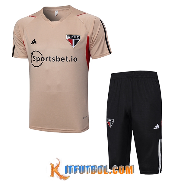 Camiseta Entrenamiento + Cortos Sao Paulo FC Amarillo 2023/2024