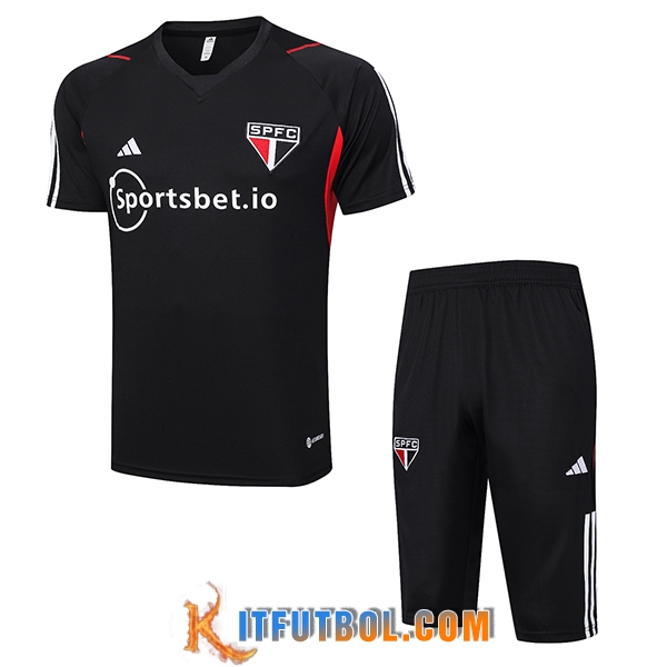 Camiseta Entrenamiento + Cortos Sao Paulo FC Negro 2023/2024