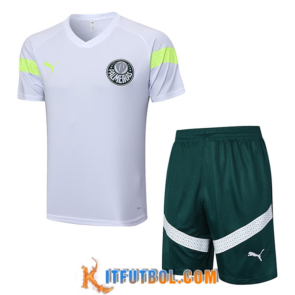 Camiseta Entrenamiento + Cortos Palmeiras Blanco 2023/2024