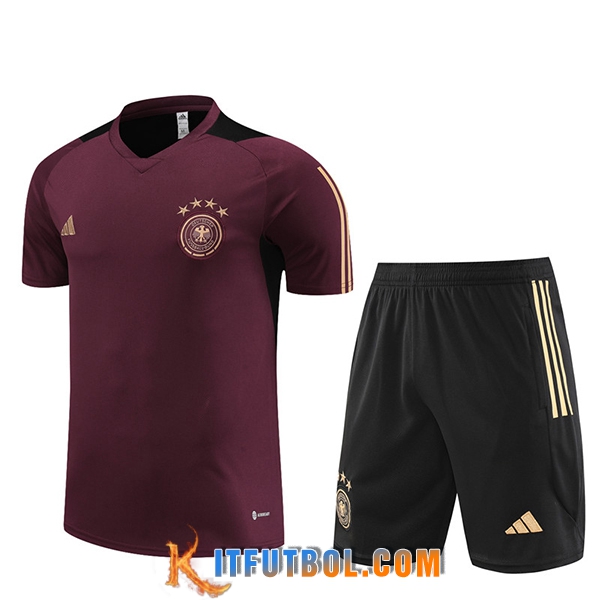 Camiseta Entrenamiento + Cortos Alemania Marrón 2023/2024 -02