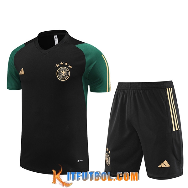 Camiseta Entrenamiento + Cortos Alemania Negro 2023/2024