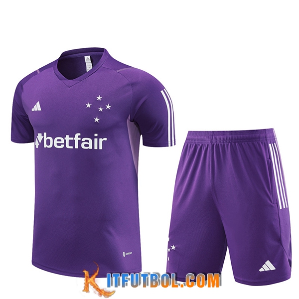 Camiseta Entrenamiento + Cortos Cruzeiro Violeta 2023/2024
