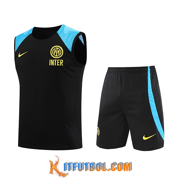 Camiseta Entrenamiento sin mangas + Cortos Inter Milan Negro 2023/2024