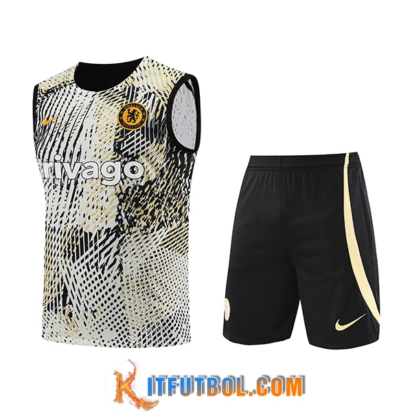 Camiseta Entrenamiento sin mangas + Cortos FC Chelsea Amarillo 2023/2024