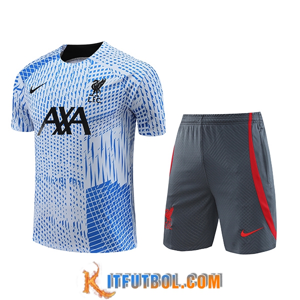 Camiseta Entrenamiento + Cortos FC Liverpool Azul Claro 2023/2024
