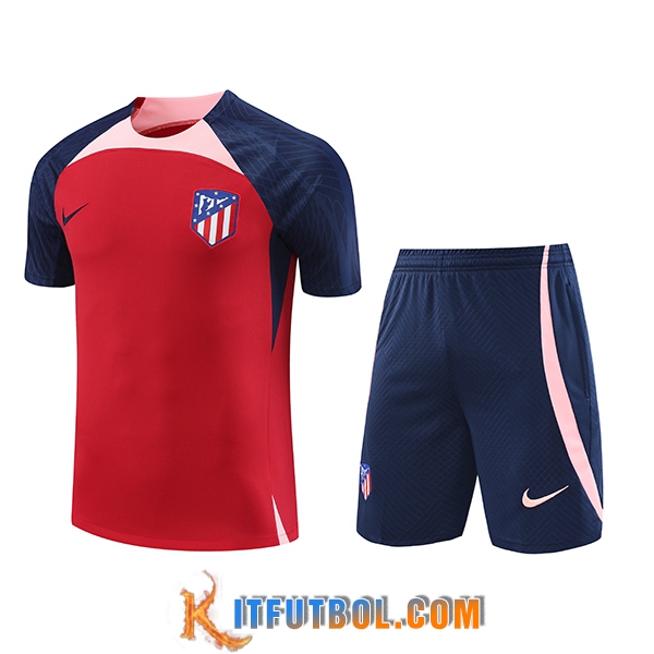 Camiseta Entrenamiento + Cortos Atletico Madrid Rojo 2023/2024 -02