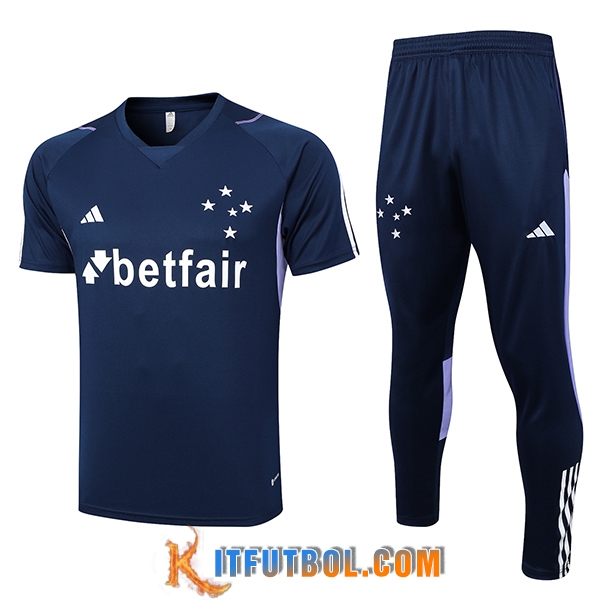 Camiseta Entrenamiento + Pantalones Cruzeiro Azul marino 2023/2024