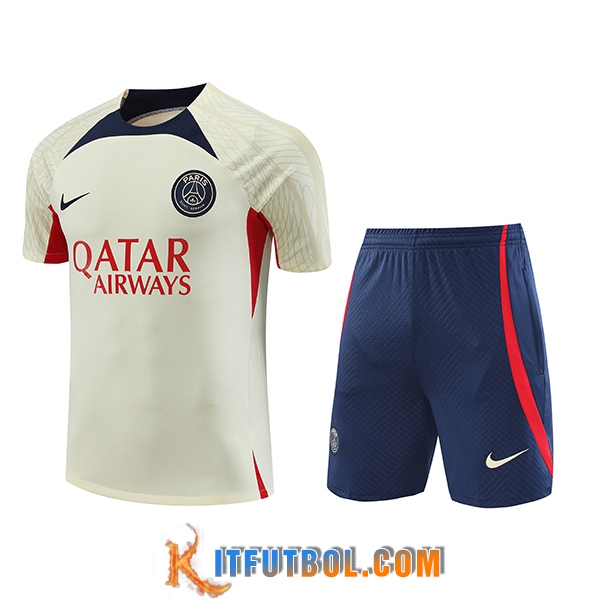 Camiseta Entrenamiento + Cortos PSG Amarillo 2023/2024 -02