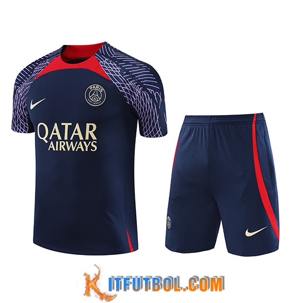 Camiseta Entrenamiento + Cortos PSG Azul marino 2023/2024 -02