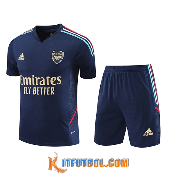 Camiseta Entrenamiento + Cortos Arsenal Azul marino 2023/2024 -02