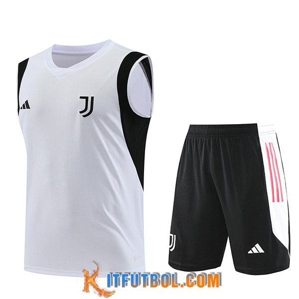 Camiseta Entrenamiento sin mangas + Cortos Juventus Blanco 2023/2024 -03