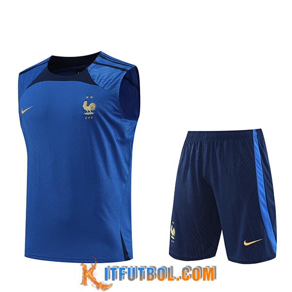 Camiseta Entrenamiento sin mangas + Cortos Francia Azul 2023/2024