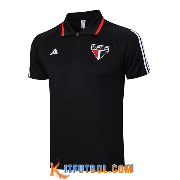 Camiseta Polo Sao Paulo FC Negro 2023/2024