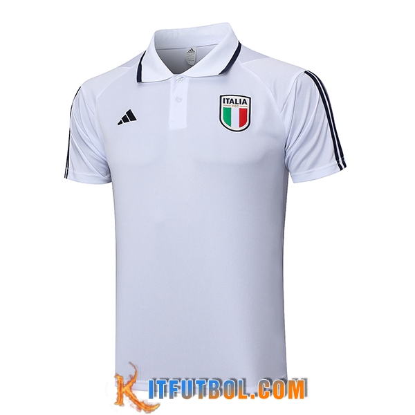 Camiseta Polo Italia Blanco 2023/2024 -02