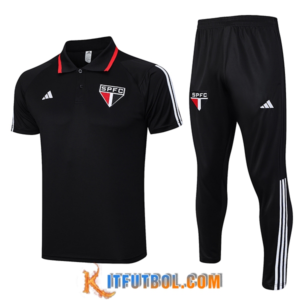 Camiseta Polo Sao Paulo FC Negro 2023/2024