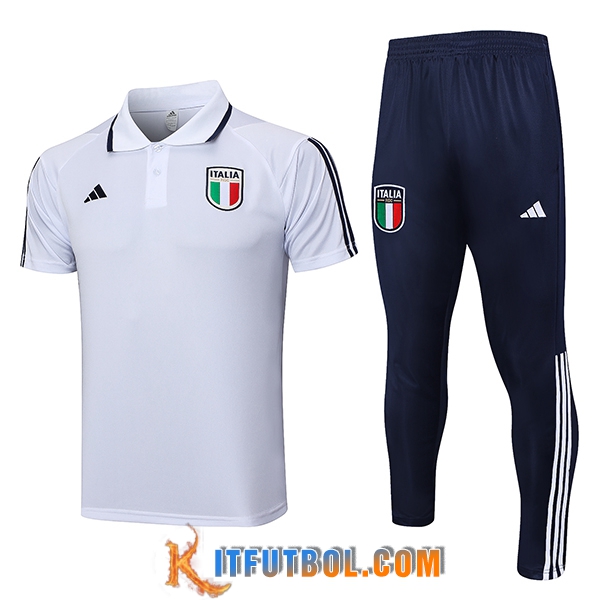 Camiseta Polo Italia Blanco 2023/2024 -02