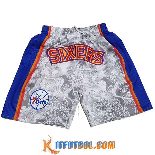 Cortos NBA Philadelphia 76ers Negro