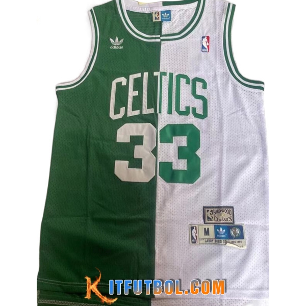 Camisetas Boston Celtics (BIRD #33) 2023/24 Blanco/Verde