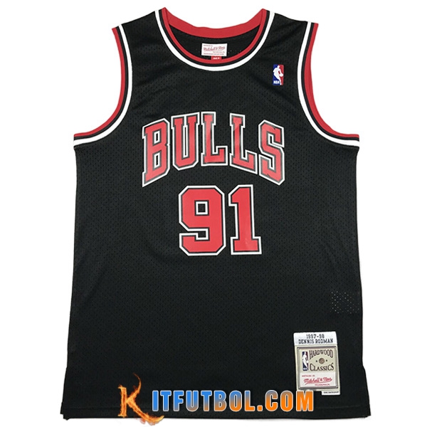 Camisetas Chicago Bulls (RODMAN #91) 2023/24 Negro