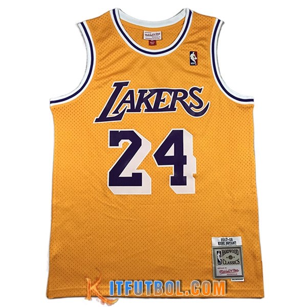 Camisetas Los Angeles Lakers (BRYANT #24) 2023/24 Amarillo