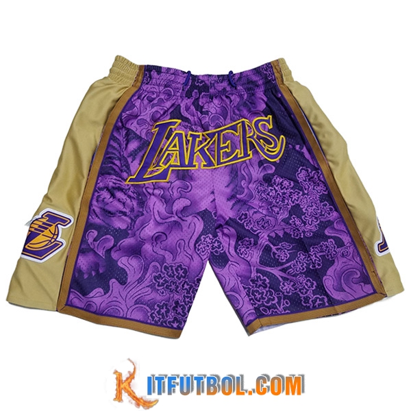 Cortos NBA Los Angeles Lakers Violeta