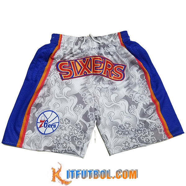 Cortos NBA Philadelphia 76ers Gris