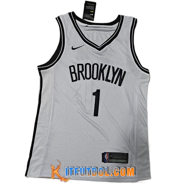 Camisetas Brooklyn Nets (BRIDGES #1) 2023/24 Blanco