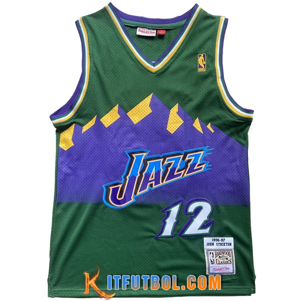 Camisetas Utah Jazz (STOCKTON #12) 2023/24 Verde