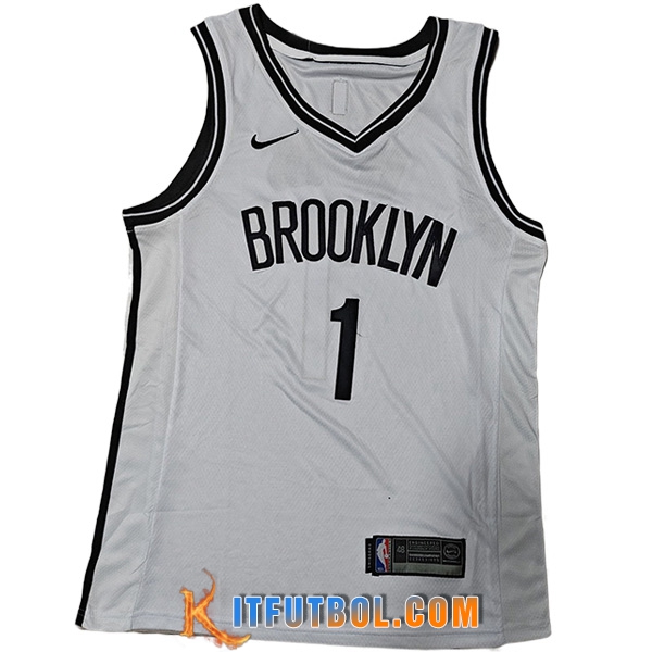 Camisetas Brooklyn Nets (BRIDGES #1) 2023/24 Blanco -02