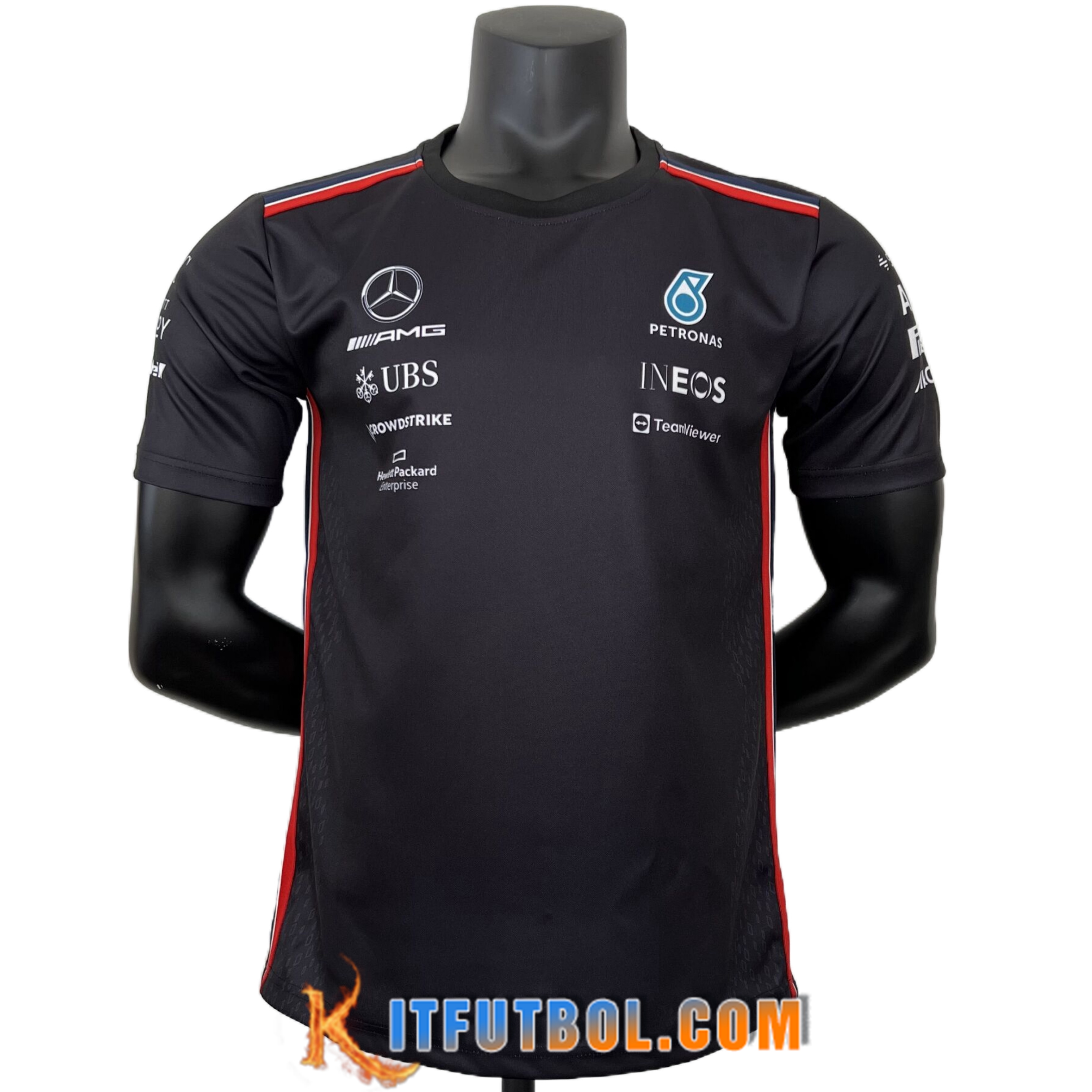 Camiseta de manga corta F1 Mercedes Benz Team Negro 2023 -02