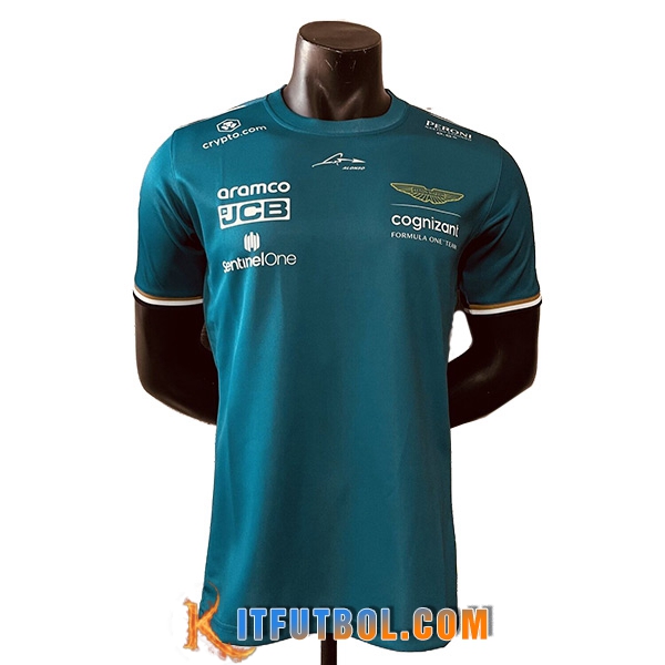 Camiseta de manga corta F1 Aston Martin Team (ALONSO #14) Verde 2023