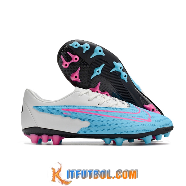 Nike Botas De Fútbol Phantom GX Academy AG Blanco/Azul -02