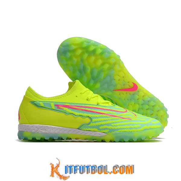 Nike Botas De Fútbol React Phantom GX Pro TF Verde/Amarillo